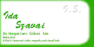 ida szavai business card